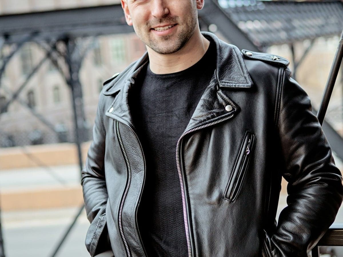 M-65 Tactical Leather Field Jacket — Military Field Coat Silhouette in Leather