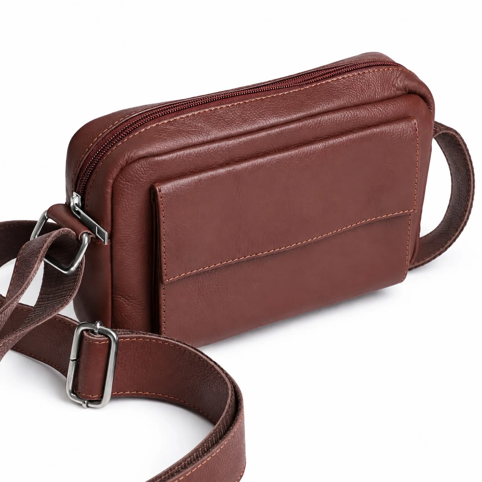 Aurel Burgundy Structured Satchel